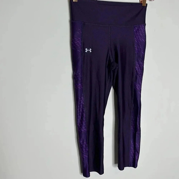 UNDER ARMOUR Mileage S Purple Print Leggings EUC - Picture 4 of 12
